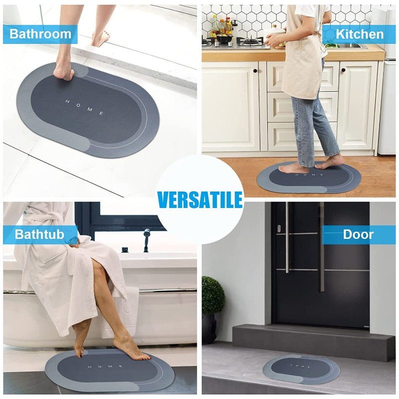 non slip bathroom floor mat rubber backing