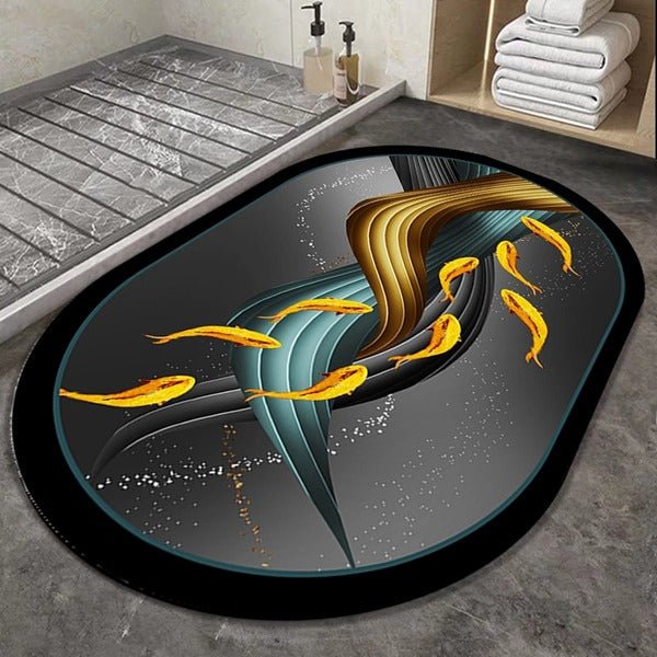 2PC Anti‑Slip Bathroom Mat – Fast‑Drying, Water‑Absorbent Floor Mat (Large 2.25 x 1.5 ft) - Saadiq.pk