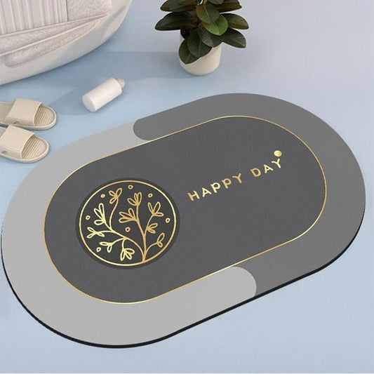 2PC Anti‑Slip Bathroom Mat – Fast‑Drying, Water‑Absorbent Floor Mat (Large 2.25 x 1.5 ft) - Saadiq.pk