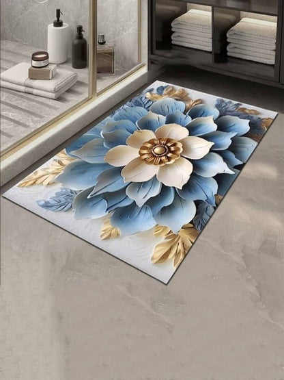 2PC Anti‑Slip Design Bathroom Mat – Fast‑Drying, Water‑Absorbent Floor Mat – Large Square - Saadiq.pk