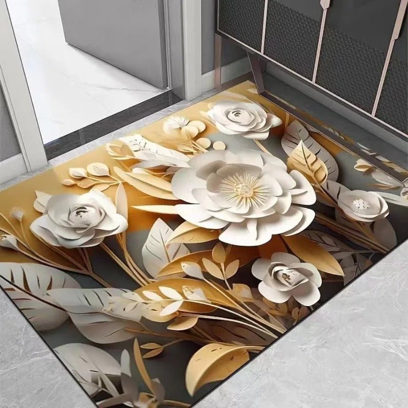 2PC Anti‑Slip Design Bathroom Mat – Fast‑Drying, Water‑Absorbent Floor Mat – Large Square - Saadiq.pk