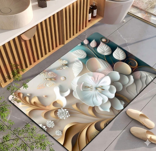 2PC Anti‑Slip Design Bathroom Mat – Fast‑Drying, Water‑Absorbent Floor Mat – Large Square (Copy) - Saadiq.pk