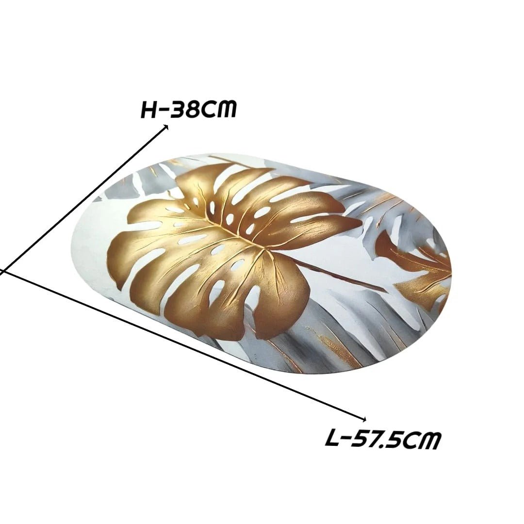 2PC Anti‑Slip Flower Design Bathroom Mat – Fast‑Drying, Water‑Absorbent Floor Mat – Large Square - Saadiq.pk