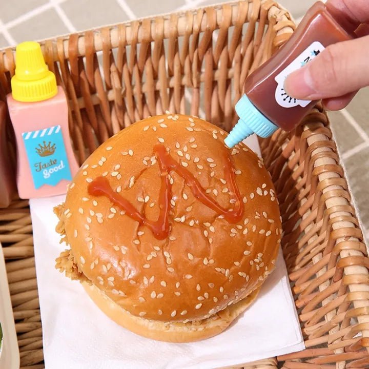 2Pcs Squeeze Sauce Bottles for Bento Lunch Box – Refillable Ketchup & Honey Dispenser - Saadiq.pk