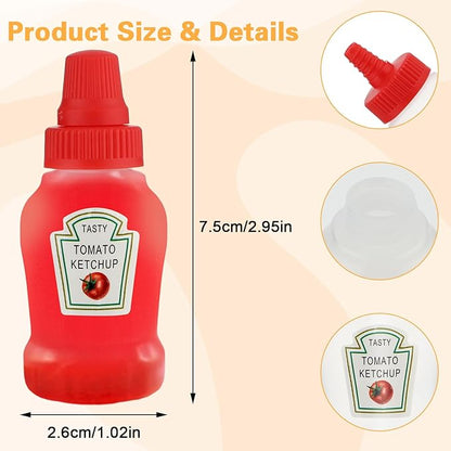 2Pcs Squeeze Sauce Bottles for Bento Lunch Box – Refillable Ketchup & Honey Dispenser - Saadiq.pk