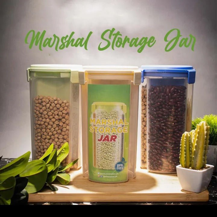 3 - in - 1 Airtight Storage Jar with 3 Portion Compartments – Multi - Purpose Kitchen Container - Saadiq.pk