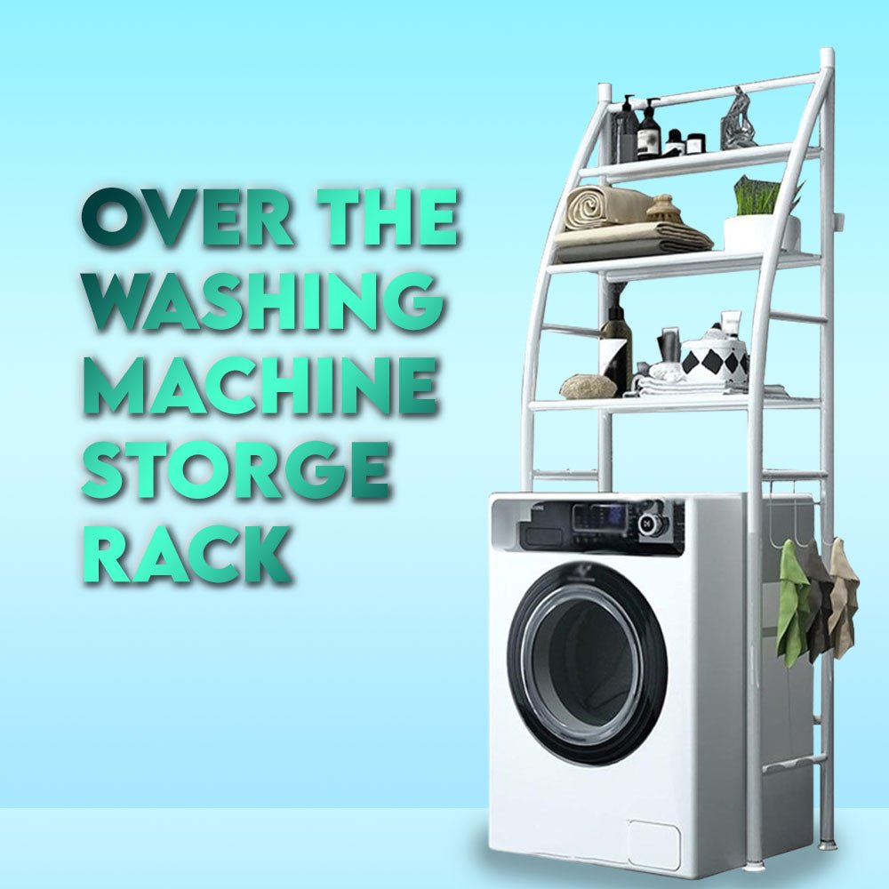 3 - Layer Over The Washing Machine Storage Rack – Space - Saving Laundry Organizer - Saadiq.pk
