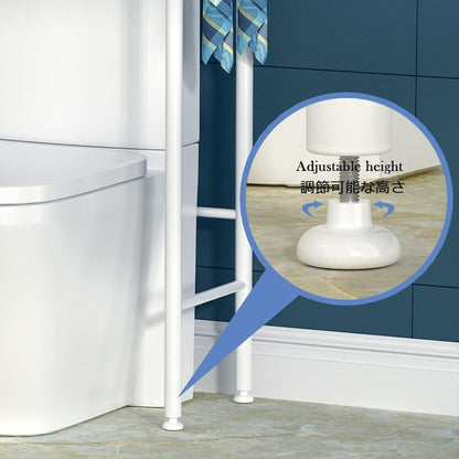 3 - Layer Over The Washing Machine Storage Rack – Space - Saving Laundry Organizer - Saadiq.pk