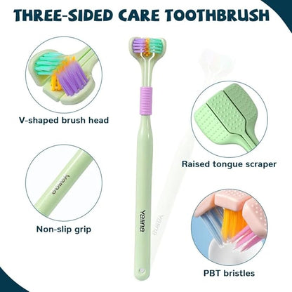 3 - Sided Max Clean Toothbrush – Saadiq.pk - Saadiq.pk