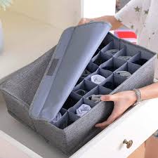 30 - Grid Storage Box – Organizer for Underwear, Socks & Small Items - Saadiq.pk