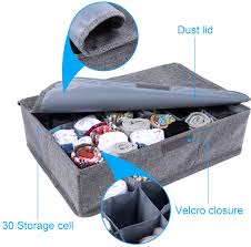 30 - Grid Storage Box – Organizer for Underwear, Socks & Small Items - Saadiq.pk