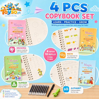 4PCS Magic Copybook Set Kids