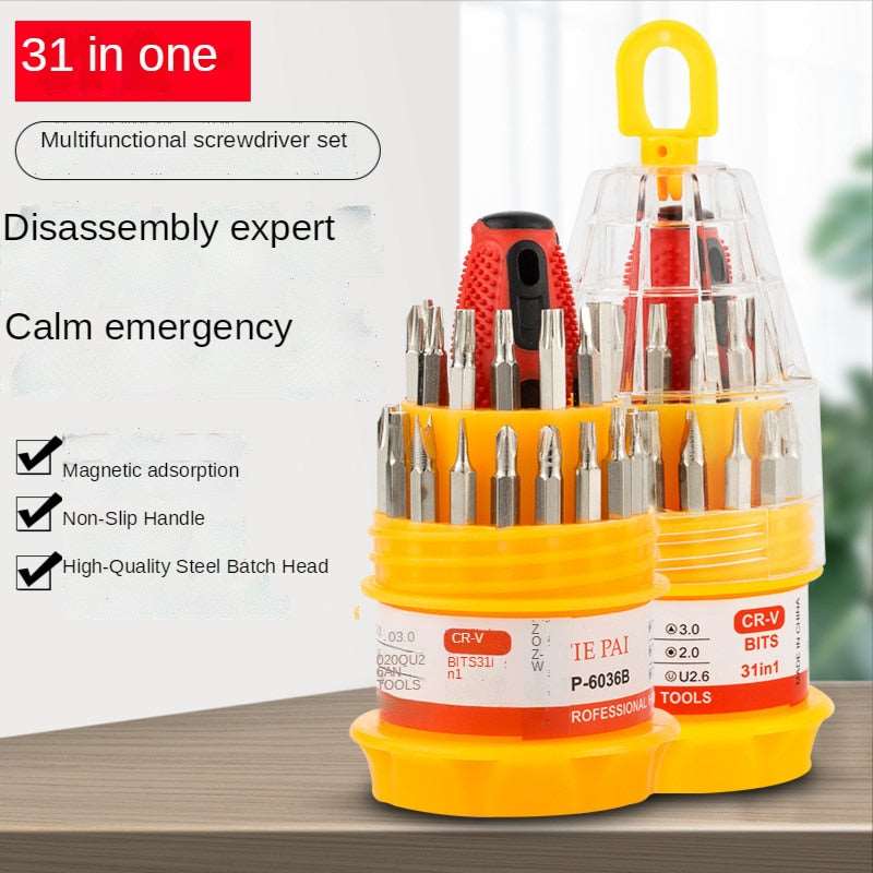 31 in 1 Electronic Precise Manual Screw Driver Tools Set - Saadiq.pk