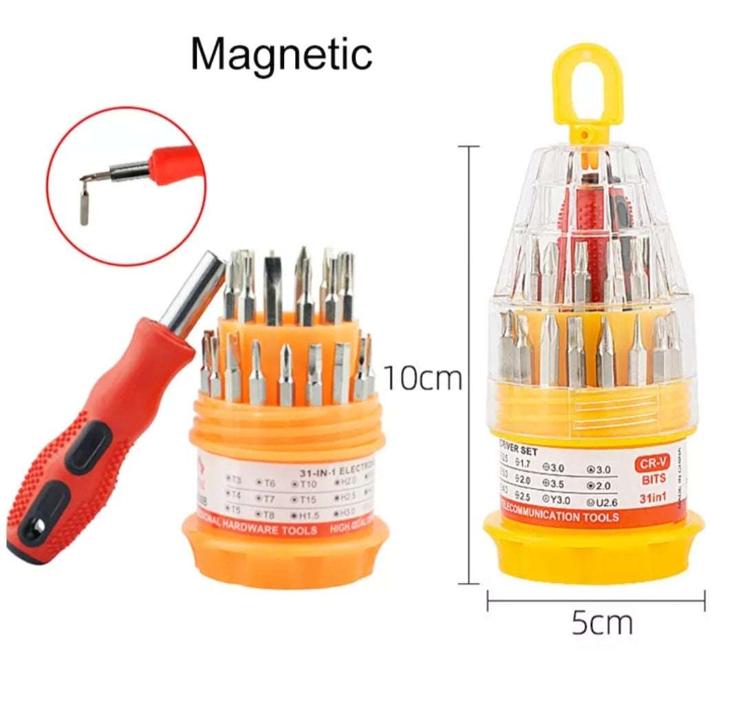 31 in 1 Electronic Precise Manual Screw Driver Tools Set - Saadiq.pk