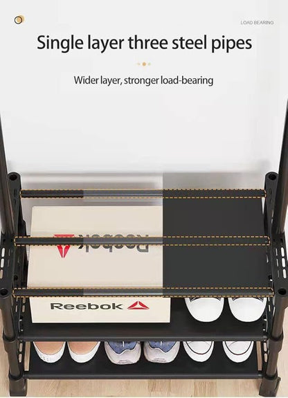 3/2 - Layer Floor - Standing Clothes Rack – Multi - Layer Garment Organizer - Saadiq.pk