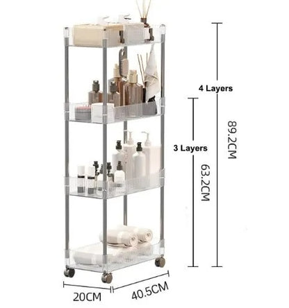 Clear Acrylic Multipurpose Smart Trolley – Stylish Storage & Serving Cart