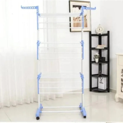 Multifunctional 3 layer foldable cloth drying rack - Saadiq.pk Pakistan