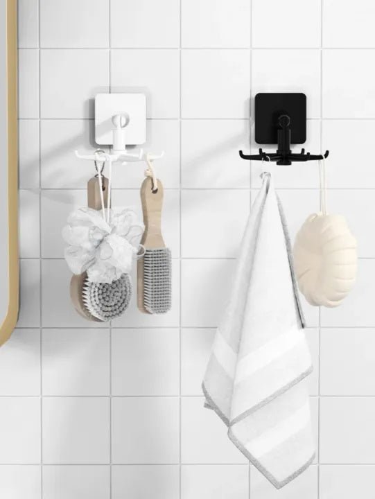 360 Degree Rotating Kitchen Hook Rack – No Drill Six Claw Wall Mounted Hanger - Saadiq.pk