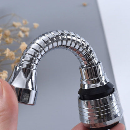 360° Flexible Faucet Nozzle – Dual Spray Kitchen & Bathroom Tap Extender - Saadiq.pk