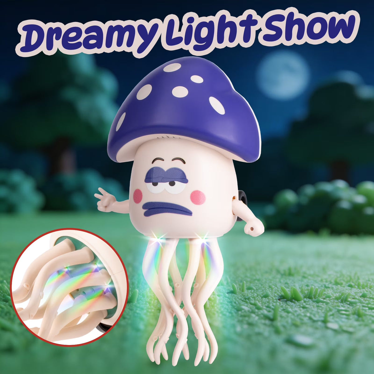 Dancing Mushroom Toy with Lights & Music | Crawling Baby Toy