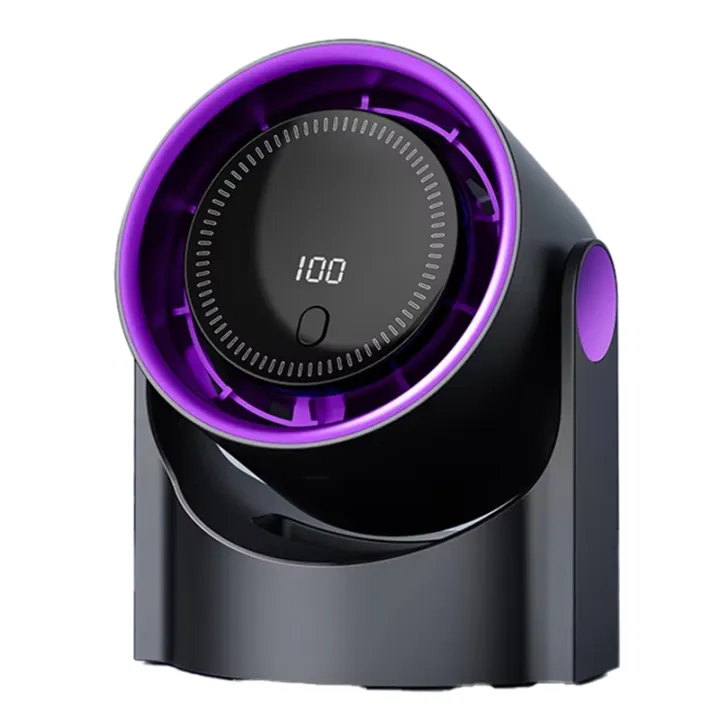 Portable Mini Circulating Fan with LED Display – Rechargeable Desktop Cooling Fan