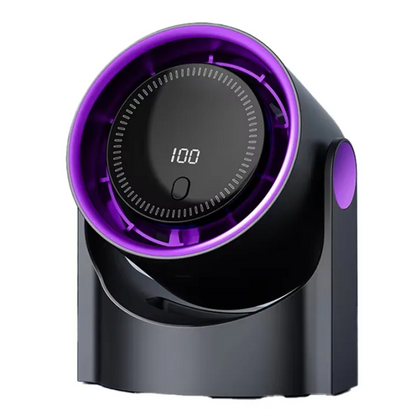 Portable Mini Circulating Fan with LED Display – Rechargeable Desktop Cooling Fan