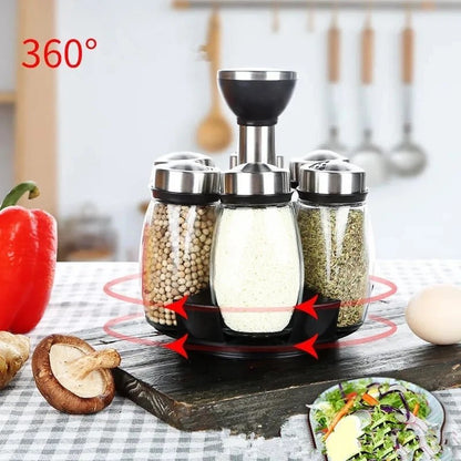 360° Rotating Spice Jar Set