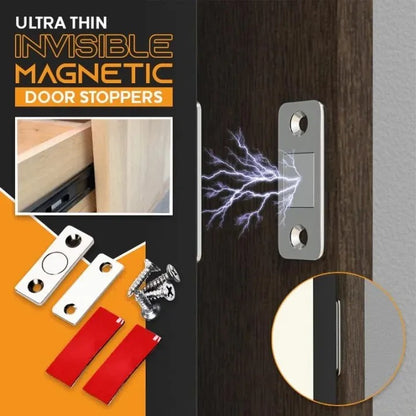 Pair of Self-Adhesive Magnetic Door Closers – Strong Cabinet & Door Catch