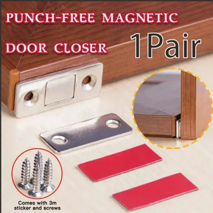 Pair of Self-Adhesive Magnetic Door Closers – Strong Cabinet & Door Catch