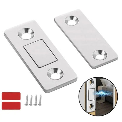 Pair of Self-Adhesive Magnetic Door Closers – Strong Cabinet & Door Catch