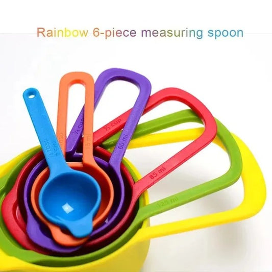 6 Pieces Measuring Spoons Cups With Scale