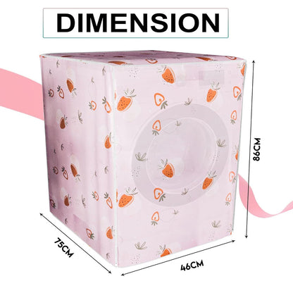 Washing Machine Cover – Strawberry Print Waterproof Protector