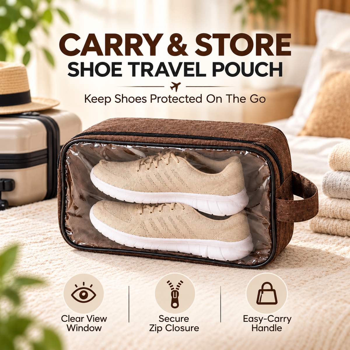 Travel Shoe Storage Bag – Portable Shoe Pouch