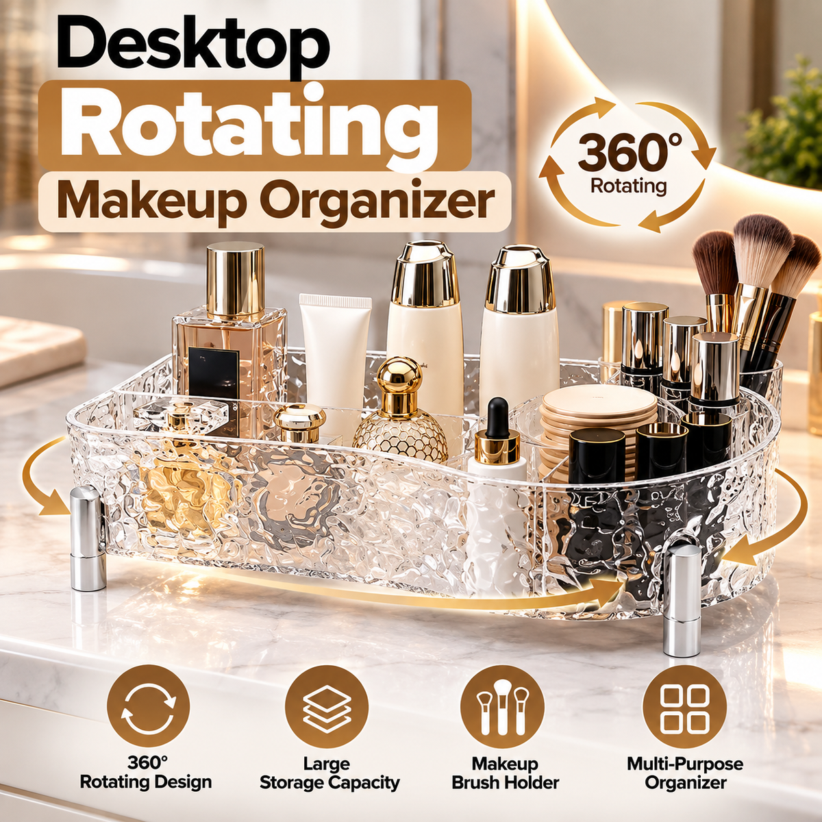Desktop Rotating Makeup Organizer
