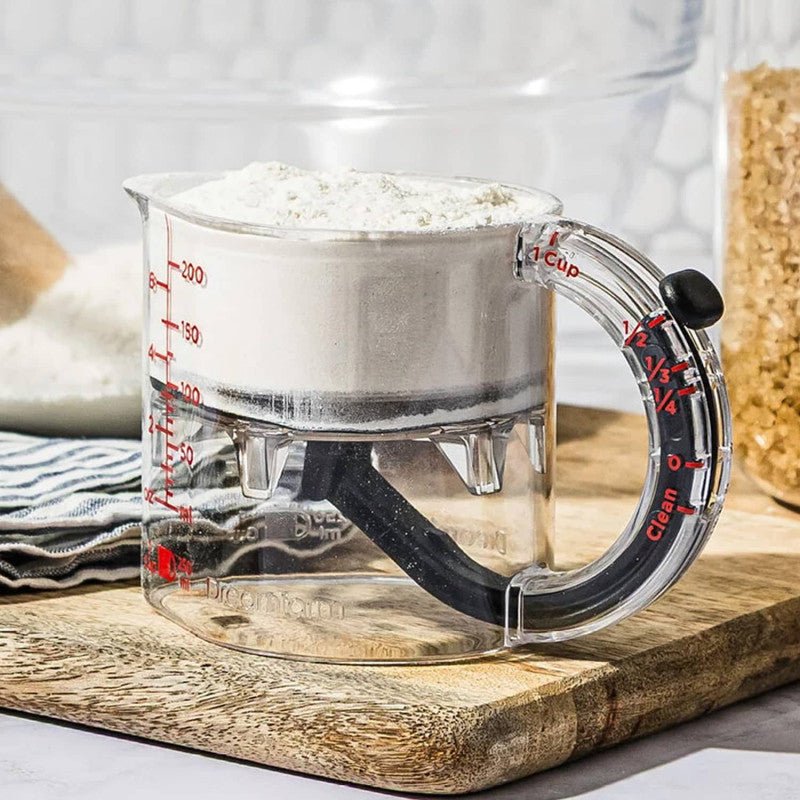 4 - in - 1 Acrylic Measuring Cup – Multi - Function Kitchen Essential - Saadiq.pk