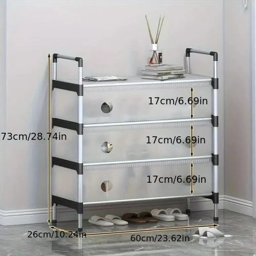 Dustproof Multilayer Shoe Rack – Space-Saving Shoe Organizer Cabinet