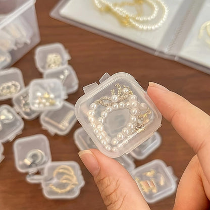 40Pcs Transparent Jewelry Organizer Boxes | Mini Storage Cases for Accessories - Saadiq.pk