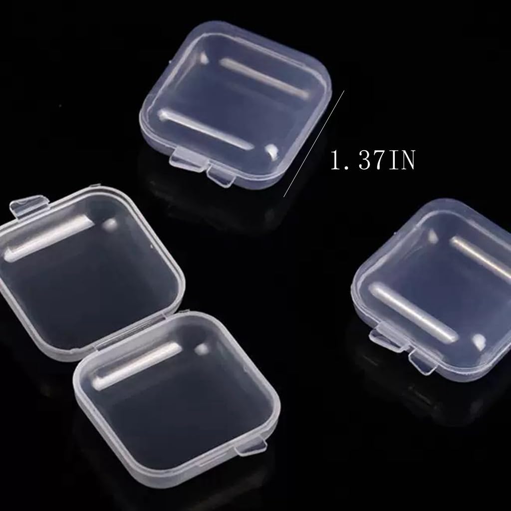 40Pcs Transparent Jewelry Organizer Boxes | Mini Storage Cases for Accessories - Saadiq.pk