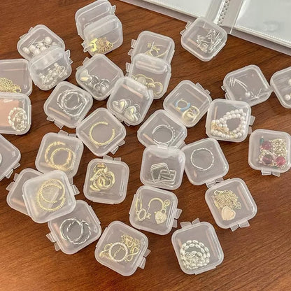 40Pcs Transparent Jewelry Organizer Boxes | Mini Storage Cases for Accessories - Saadiq.pk