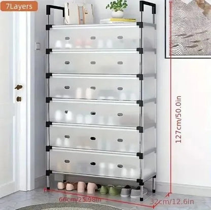 Dustproof Multilayer Shoe Rack – Space-Saving Shoe Organizer Cabinet