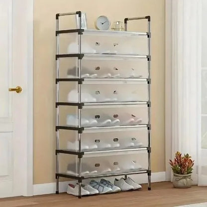 Dustproof Multilayer Shoe Rack – Space-Saving Shoe Organizer Cabinet