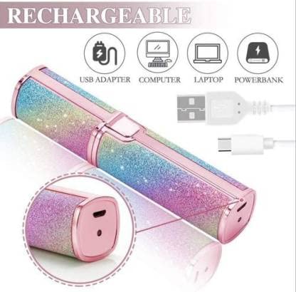 2-in-1 Eyebrow Trimmer & Facial Hair Remover – Painless USB Rechargeable Shaver for Women