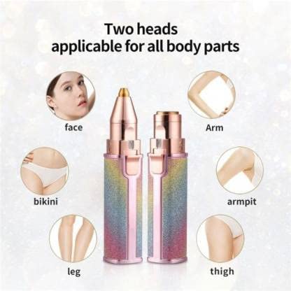 2-in-1 Eyebrow Trimmer & Facial Hair Remover – Painless USB Rechargeable Shaver for Women