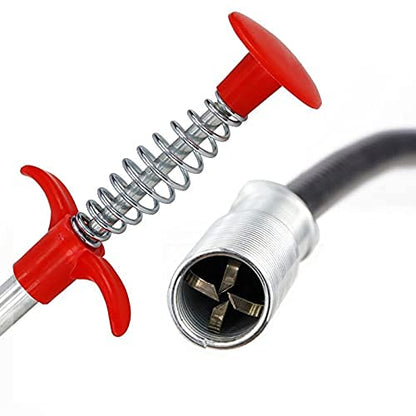 Pipe Drain Cleaner Tool – Flexible Sink & Bathroom Drain Hair Remover Grabber - 85cm