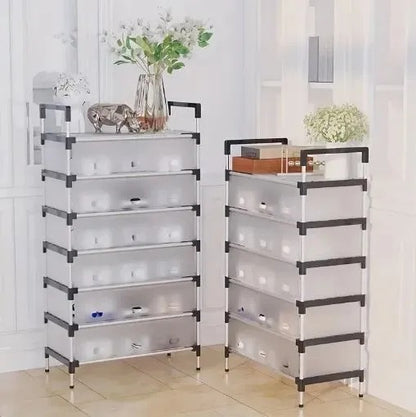 Dustproof Multilayer Shoe Rack – Space-Saving Shoe Organizer Cabinet