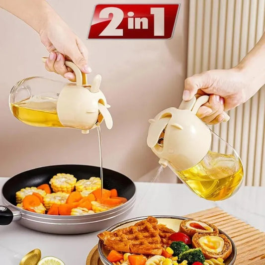 2 in 1 Glass Oil Sprayer and Dispenser