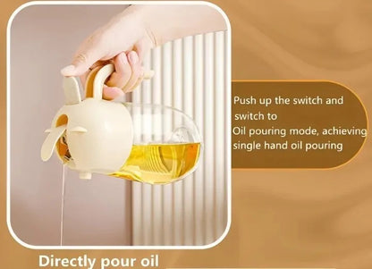 2 in 1 Glass Oil Sprayer and Dispenser – Kitchen Bottle for Cooking & Salads
