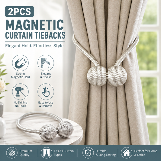 2PCS Magnetic Curtain Tiebacks