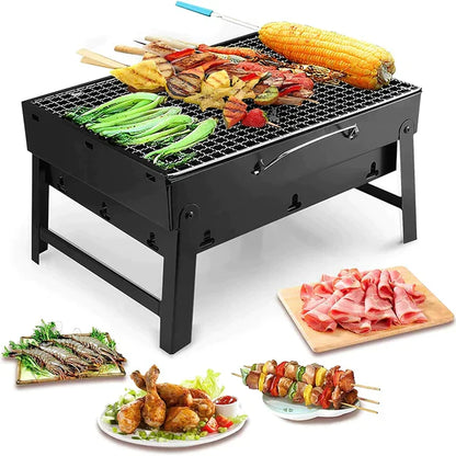 Portable Foldable BBQ Grill – Lightweight Charcoal Barbecue Stove