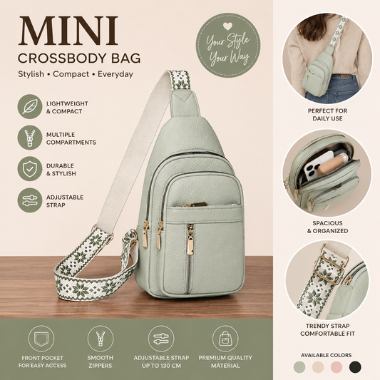 Mini Crossbody Bag – Leather Sling Bag for Women
